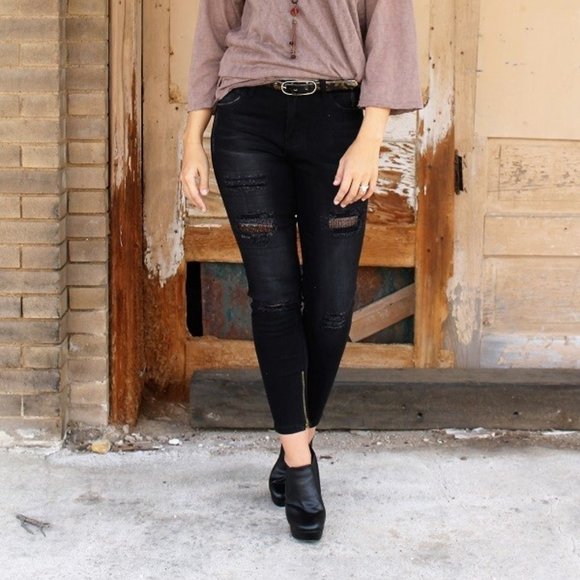 L&B Denim - Plus size L&B Black denim skinny jeans